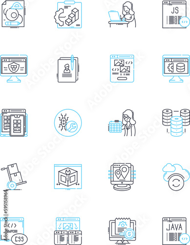 Risk optimization linear icons set. Strategy, Mitigation, Analysis, Plan, Management, Assessment, Prevention line vector and concept signs. Security,Exposure,Hazard outline illustrations