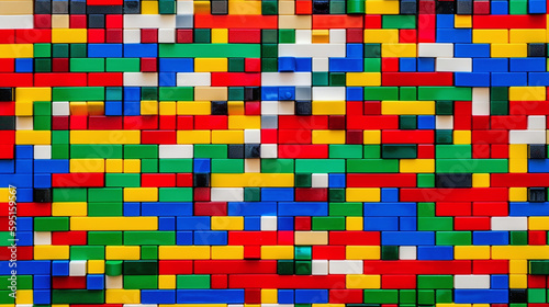 Play Bricks Background AI Generative Image