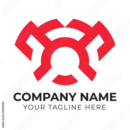 Corporate modern creative abstract monogram logo design for your business