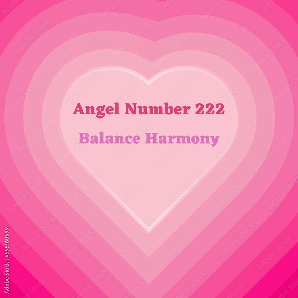 Pink Angel Number 222 Balance Harmony Background