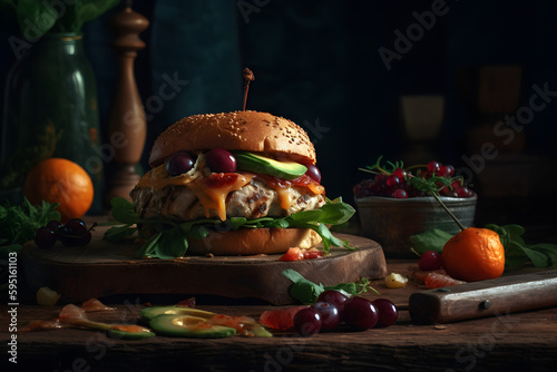 Juicy Delicious Chicken Burger 