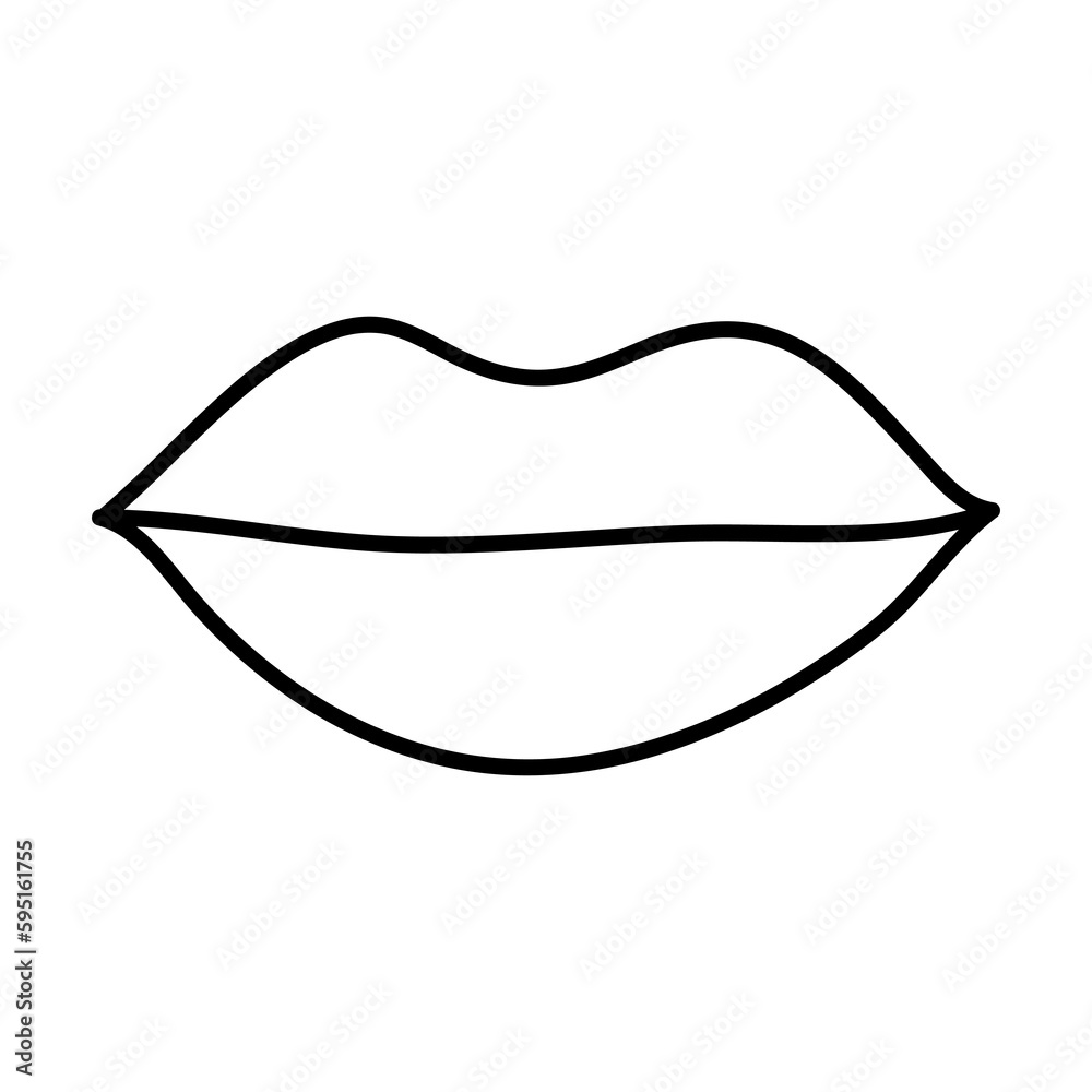 Lip vector icon, beauty symbol. Modern, simple flat vector illustration on white background..eps Lip vector icon, beauty symbol. Modern, simple flat vector illustration on white background..eps