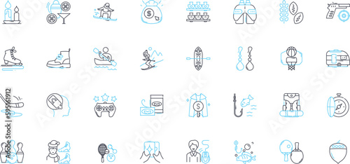 Social impact linear icons set. Activism  Empathy  Equality  Inclusivity  Philanthropy  Advocacy  Community line vector and concept signs. Sustainability Justice Empowerment outline illustrations