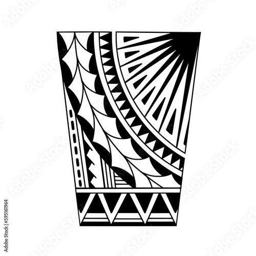 Wrap around arm polynesian tattoo design. Pattern aboriginal samoan. illustration EPS10
