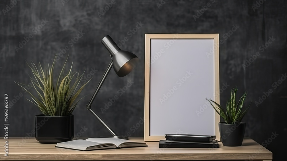 Minimalist mock up decoration, generative ai