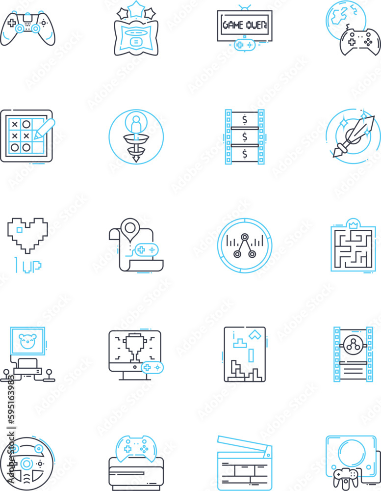 Sound Posting linear icons set. Acoustic, Audio, Beat, Boom, Clang, Echo, Frequency line vector and concept signs. Harmony,Melody,Music outline illustrations