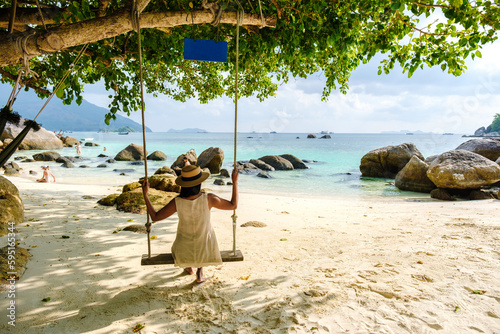 Koh Lipe Island Thailand, tropical Island with a blue ocean and white soft sand © Chirapriya