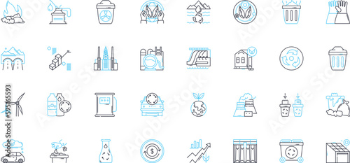 Creative thinking linear icons set. Innovation, Ingenuity, Imagination, Resourcefulness, Invention, Visionary, Originality line vector and concept signs. Creativity,Inventiveness,Foresight outline