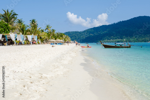 Koh Lipe Island Thailand, tropical Island with a blue ocean and white soft sand © Chirapriya