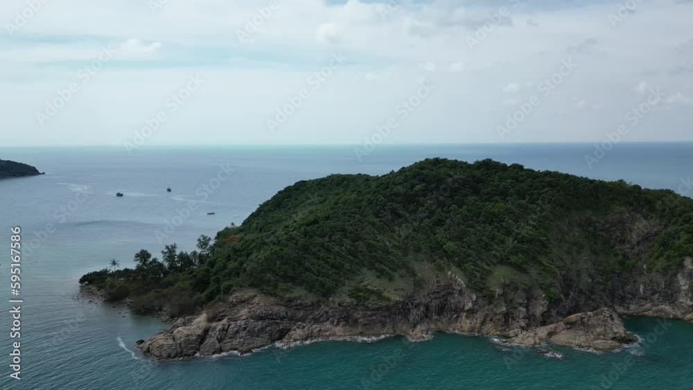Aerial panorama of a small island in the Koh Phangan Aerial panorama of a small island in the Koh Phangan