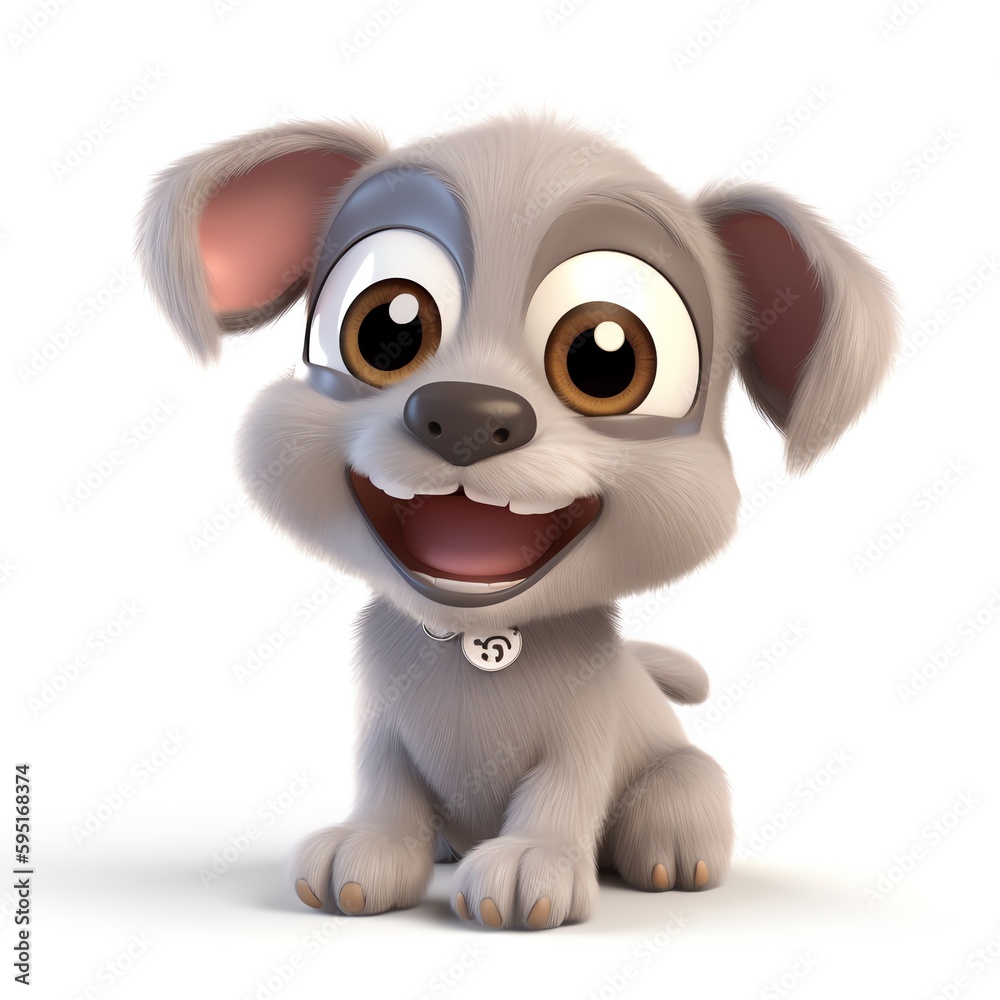 little dog cartoon character - generative ai little dog cartoon character - generative ai