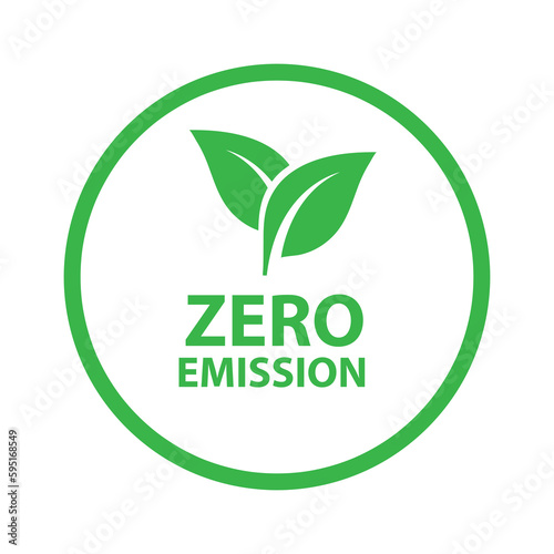 Zero emission icon vector illustration on white background..eps
 photo