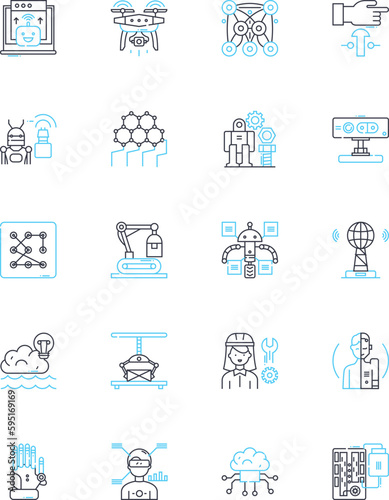 Carpooling linear icons set. Commuting, Transport, Ride sharing, Sustainability, Environment, Sharing, Convoy line vector and concept signs. Co-traveling,Car sharing,Green outline illustrations