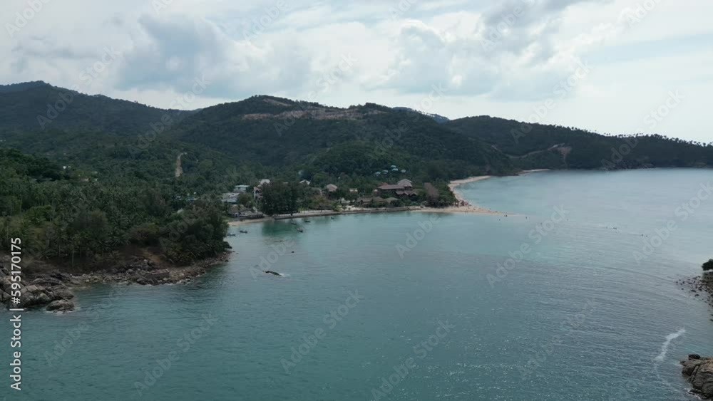 Aerial panorama of Koh Phangan island in Thailand Aerial panorama of Koh Phangan island in Thailand