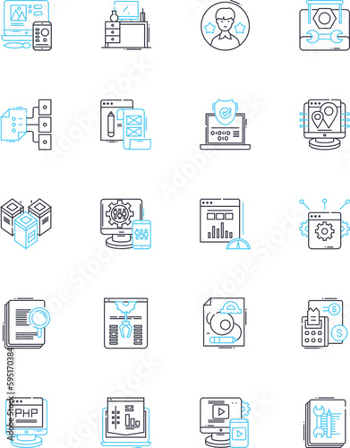 Approachability linear icons set. Friendly, Welcoming, Inviting, Accessible, Approachable, Amiable, Warm line vector and concept signs. Cordial,Engaging,Pleasant outline illustrations