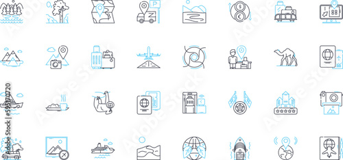 Terminal linear icons set. Command-line, Console, Prompt, Shell, Terminal, Scripting, Unix line vector and concept signs. Linux,Code,Script outline illustrations