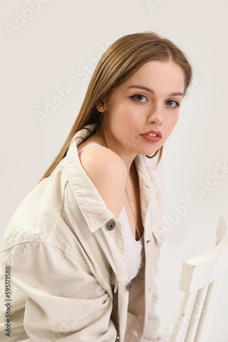 Pretty young woman in styli...
