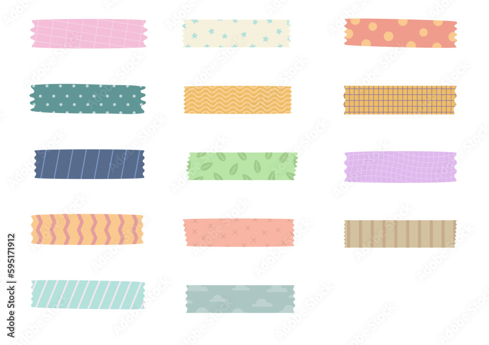 Set of patterned Washi tape