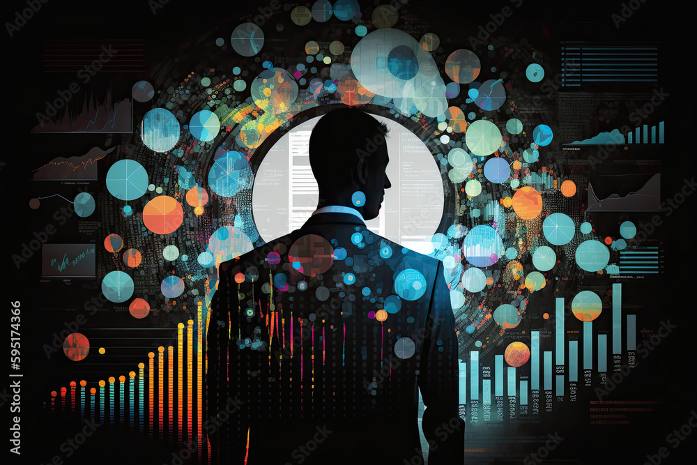 stock market business analysis, sophisticated data visualization ...