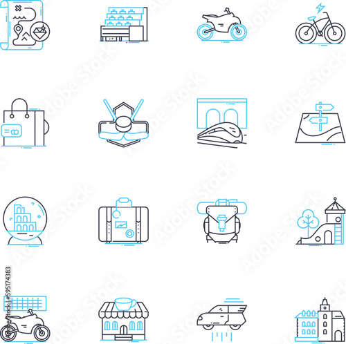 Instant gratification linear icons set. Fulfillment, Pleasure, Satisfaction, Impulse, Enjoyment, Excess, Indulgence line vector and concept signs. Lust,Desire,Greediness outline illustrations