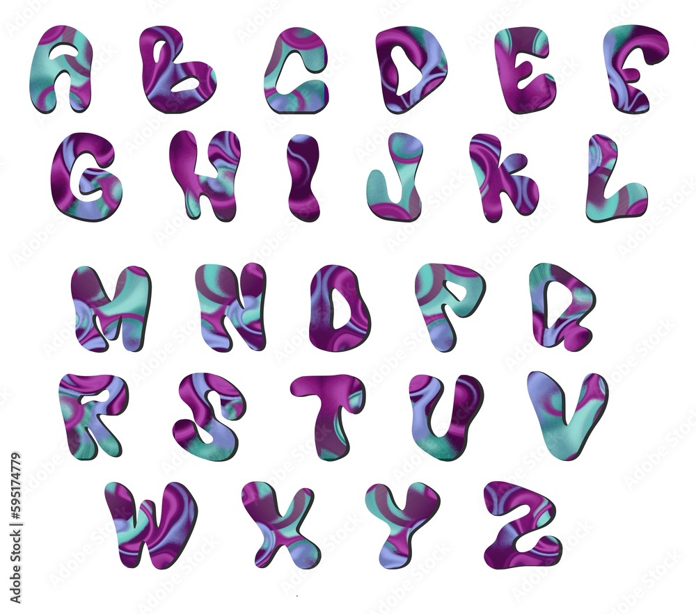 english alphabet with an unusual font english alphabet with an unusual font