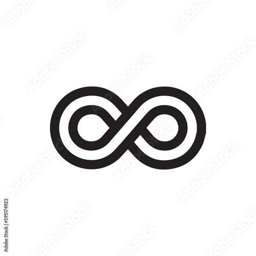 Infinity Symbol Mathematic Vector Image Illustration Isolated on White Background