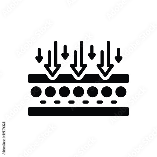 Black solid icon for membrane 
