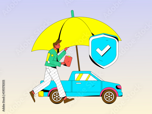Buy insurance for car flat character vector concept operation hand drawn illustration  © Lyn Lee