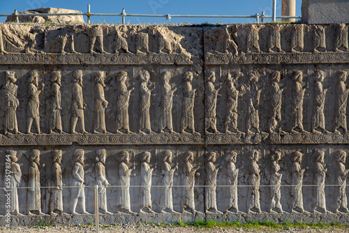 Deligates of Achaemenid Nations Bas-relief on Eastern Stairway of Apadana Palace, Persepolis
