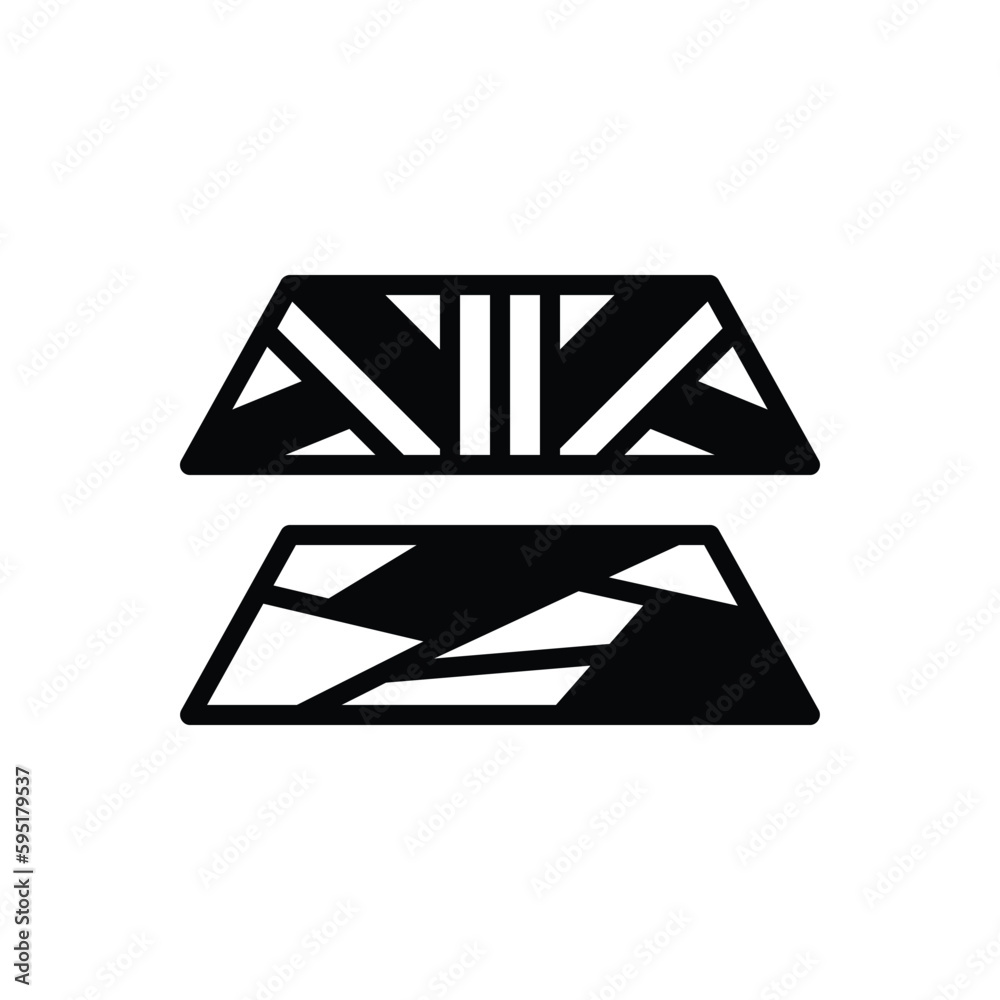 Black solid icon for floors Black solid icon for floors