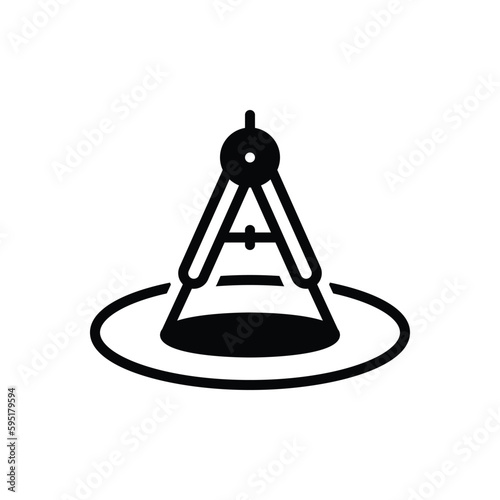 Black solid icon for precise 
