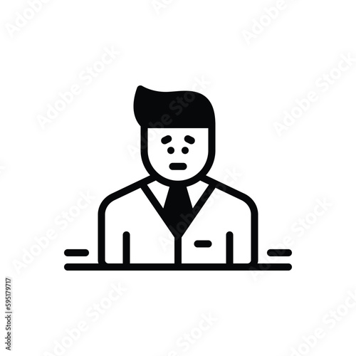 Black solid icon for civilian 