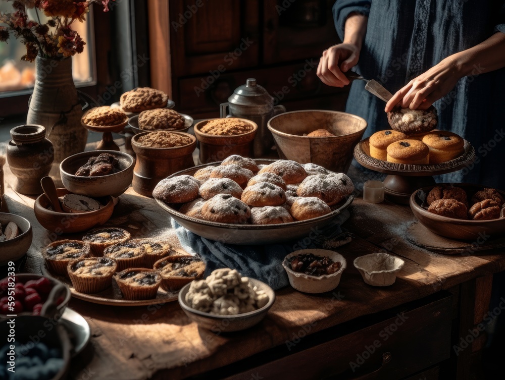 A table captures the essence of home baking A table captures the essence of home baking