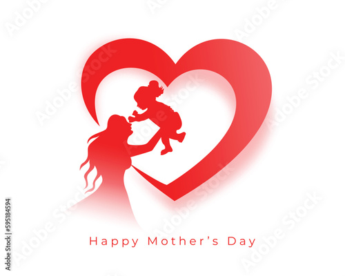 decorative mothers day love heart background send mum a special message