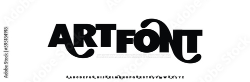 Fotografie, Obraz Art font, Bold fat alphabet fancy opulent serif letters creative font for cool e