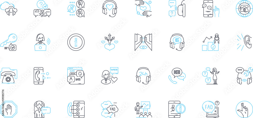 Assistance program linear icons set. Support, Aid, Help, Outreach, Veterans, Homelessness, Poverty line vector and concept signs. Relief,Resources,Guidance outline illustrations Assistance program linear icons set. Support, Aid, Help, Outreach, Veterans, Homelessness, Poverty line vector and concept signs. Relief,Resources,Guidance outline illustrations
