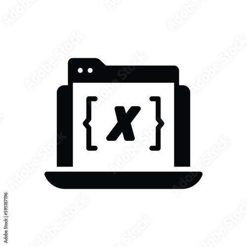 Black solid icon for variables 