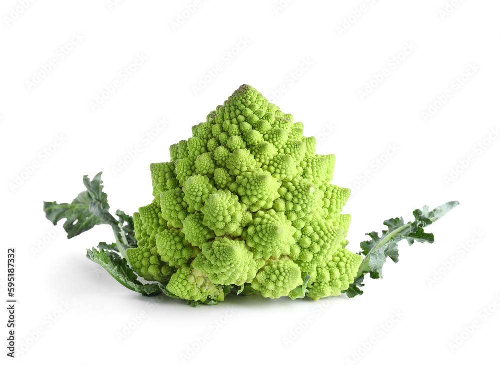 Romanesco cabbage on white background Romanesco cabbage on white background