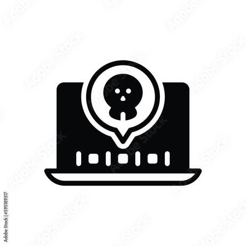 Black solid icon for fatal 