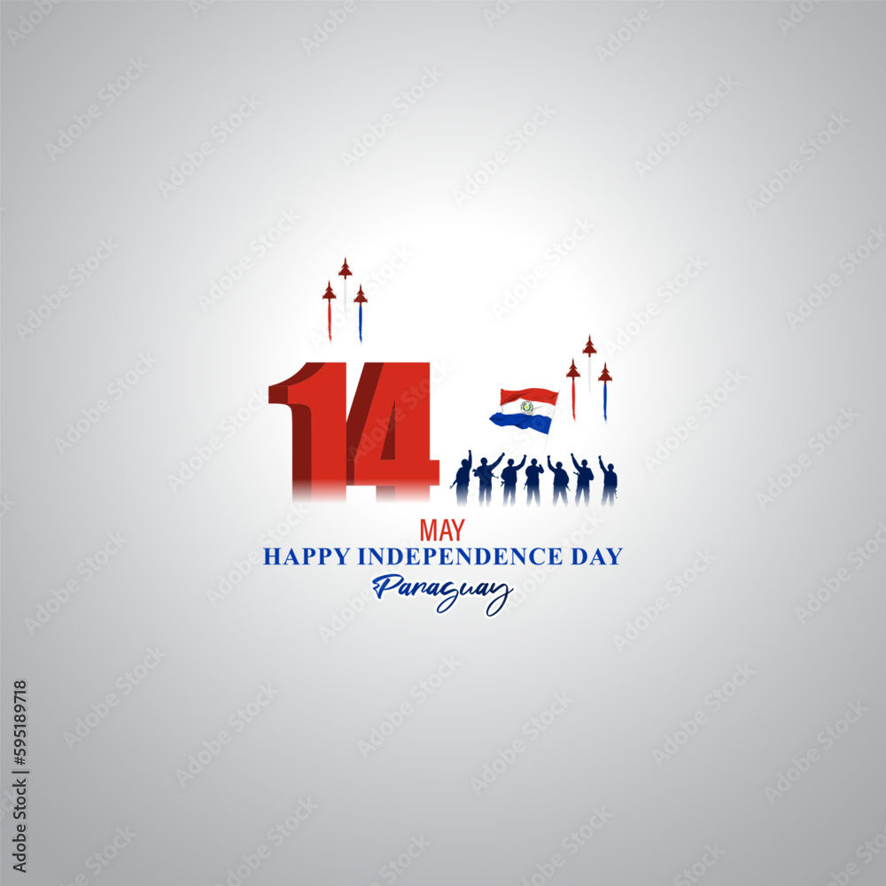 Vector illustration for Happy Independence Day Paraguay