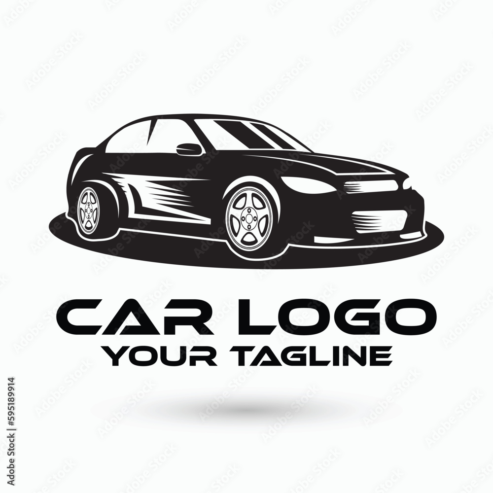 Car Logo Design Template With Editable Text