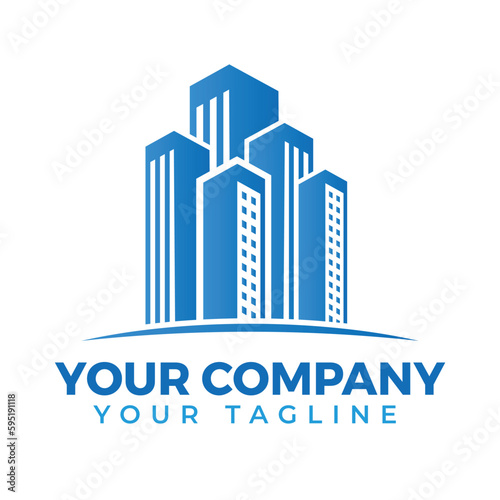 Real Estate Logo Design Template With Editable Text