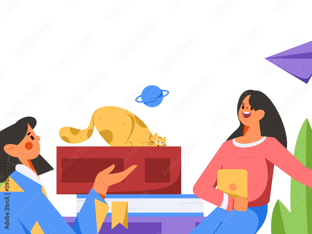 Education learning people flat vector concept hand drawn illustration
Education learning people flat vector concept hand drawn illustration