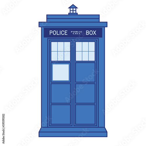 Fotografie, Obraz Traditional British police box design vector isolated illustration