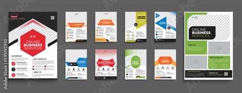 Professional business information flyer, corporate layout, A4 agency flyer corporate minimal banner poster, Business online flayer, digital marketing leaflet creative cover presentation template
