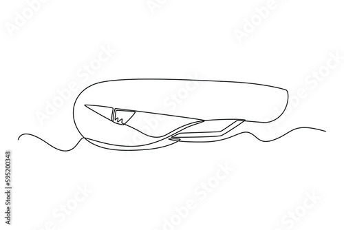 Single one line drawing bicycle seat. World bicycle day concept. Continuous line draw design graphic vector illustration.