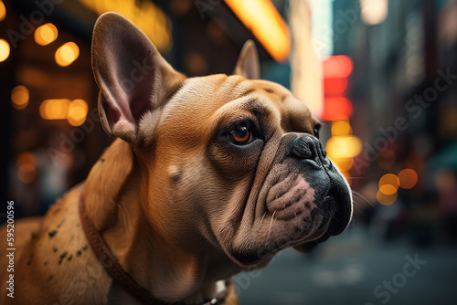 ranzösischer Charme in New York: Ein French Bulldog in der Metropole