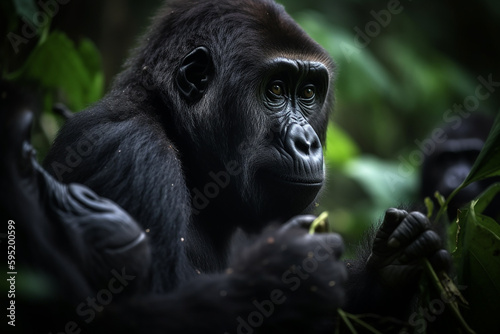 Eine liebevolle Mutter: Eine Gorillamama mit ihrem jungen © Jibber 