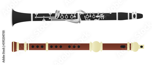Flutes Models Vector / Ai Illustrator