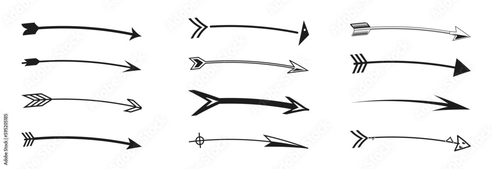 Arrow set. Black arrow icons. Vector Arrow set. Black arrow icons. Vector